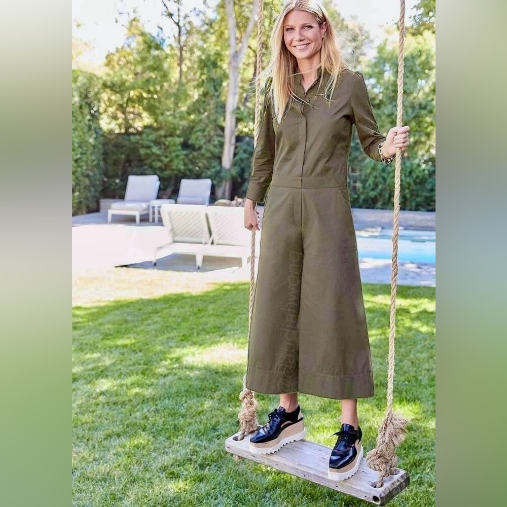 GWYN Blair Wide Leg Jumpsuit in Army Green - Picture 13 of 13